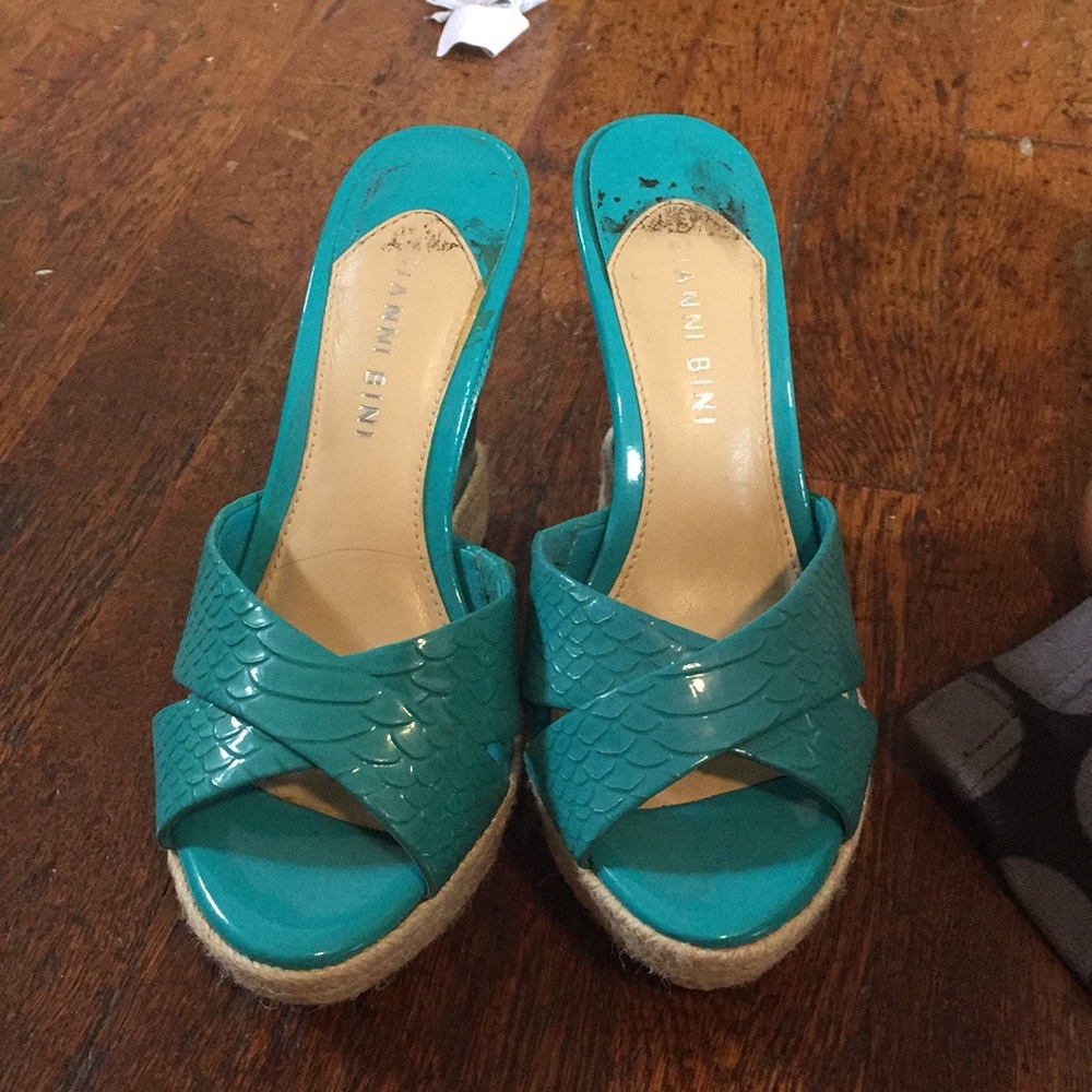 Turquoise heels